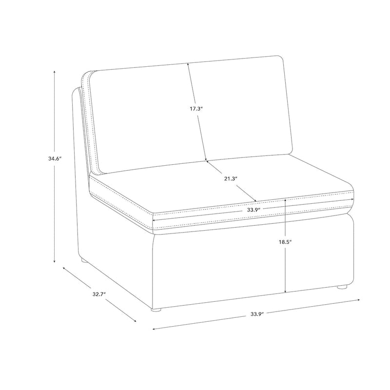 Celia Oversized Modular Sectional Fabric Sofa Set