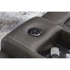 Signature Design by Ashley Fyne-Dyme Power Reclining Loveseat with Console - 74W x 43D x 43H