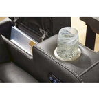 Signature Design by Ashley Fyne-Dyme Power Reclining Loveseat with Console - 74W x 43D x 43H