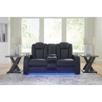 Signature Design by Ashley Fyne-Dyme Power Reclining Loveseat with Console - 74W x 43D x 43H
