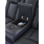 Signature Design by Ashley Fyne-Dyme Power Reclining Loveseat with Console - 74W x 43D x 43H