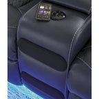 Signature Design by Ashley Fyne-Dyme Power Reclining Loveseat with Console - 74W x 43D x 43H