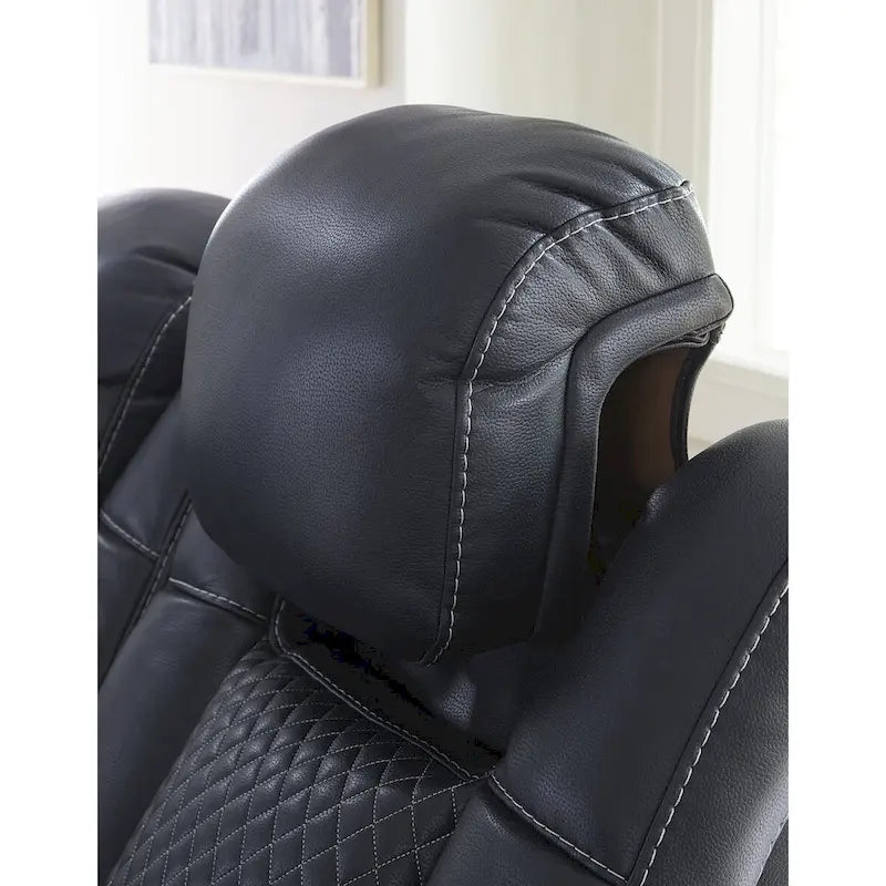 Signature Design by Ashley Fyne-Dyme Power Reclining Loveseat with Console - 74W x 43D x 43H