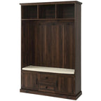Hall Tree with 3 HooksCoat Hanger, Entryway Bench,Storage Bench, 3-in-1 Design,47.2INCH,for Entrance,Hallway