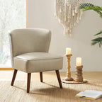 Alexander Mid-Century Modern Side Armchair with Solid Wood Legs by HULALA HOME