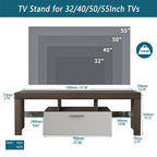 Morden 51-inch TV Stand for TVs up to 55-in with LED Color Changing Lights