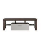 Morden 51-inch TV Stand for TVs up to 55-in with LED Color Changing Lights