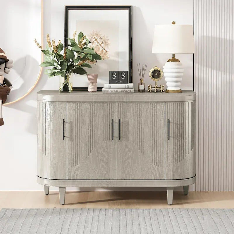 47.2-Inch Wooden Console Table & Coffee Bar Cabinet