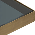 Sagebrook Home Modern Glam 20 Metal and Glass Gold and Black Side Accent Table - 22 x 22 x 20