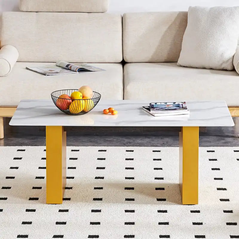 Modern minimalist transparent tempered glass coffee table