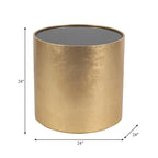 Sagebrook Home Modern Glam Wood Round Glass Coffee and End Table