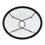 HomeRoots 25 Black And Clear Glass Oval End Table - 25x21x24.75