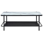 Puetz Contemporary White Glass Top 3-Piece Coffee Table Set by Furniture of America
