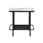 Puetz Contemporary White Glass Top 3-Piece Coffee Table Set by Furniture of America