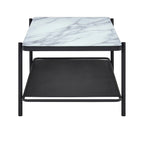 Puetz Contemporary White Glass Top 3-Piece Coffee Table Set by Furniture of America