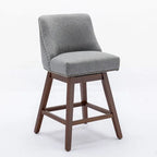 Counter Height Swivel Barstools, 26 H Seat Height Upholstered Bar Stools Set of 2, Fabric