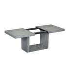 Contemporary 6-Piece Extendable Wood Dining Table Set Kitchen Table Set with Upholstered Bench and 4 Dining Chairs