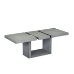 Contemporary 6-Piece Extendable Wood Dining Table Set Kitchen Table Set with Upholstered Bench and 4 Dining Chairs