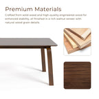 Furniture of America Beau I Mid-century Walnut 5-Piece Rectangle Dining Table Set