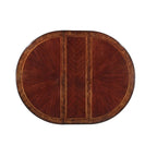 Shelby Cherry Traditional Fabric Oval Double Pedestal Dining Room Set