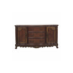 Shelby Cherry Traditional Fabric Oval Double Pedestal Dining Room Set