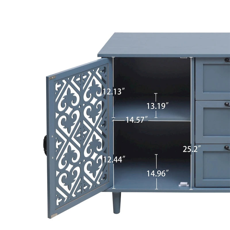 2 Door 3 Drawer Cabinet for Bedroom Living Room
