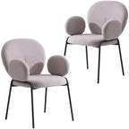 Soft-Cushioned Wrought Iron Dining Chair