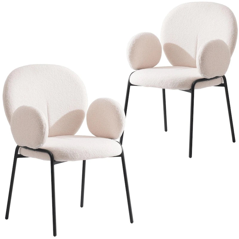 Soft-Cushioned Wrought Iron Dining Chair