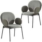 Soft-Cushioned Wrought Iron Dining Chair