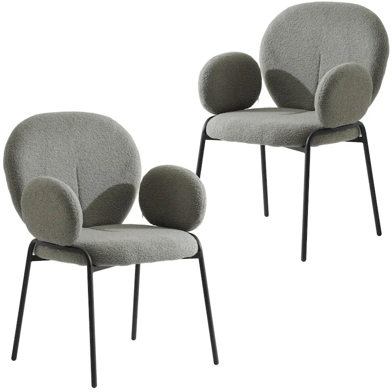 Soft-Cushioned Wrought Iron Dining Chair