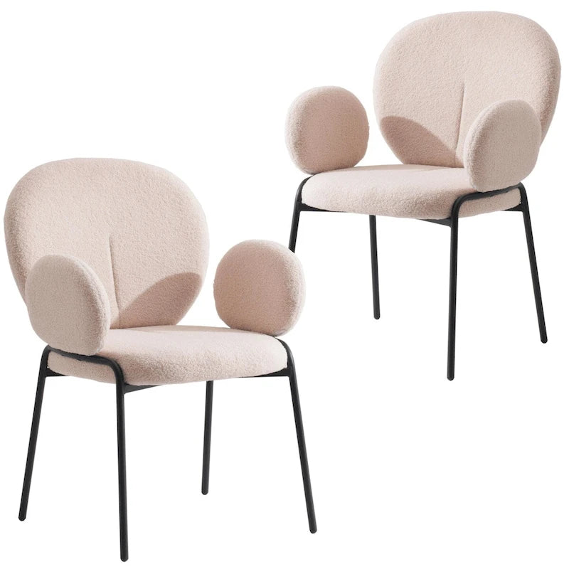 Soft-Cushioned Wrought Iron Dining Chair