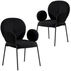 Soft-Cushioned Wrought Iron Dining Chair