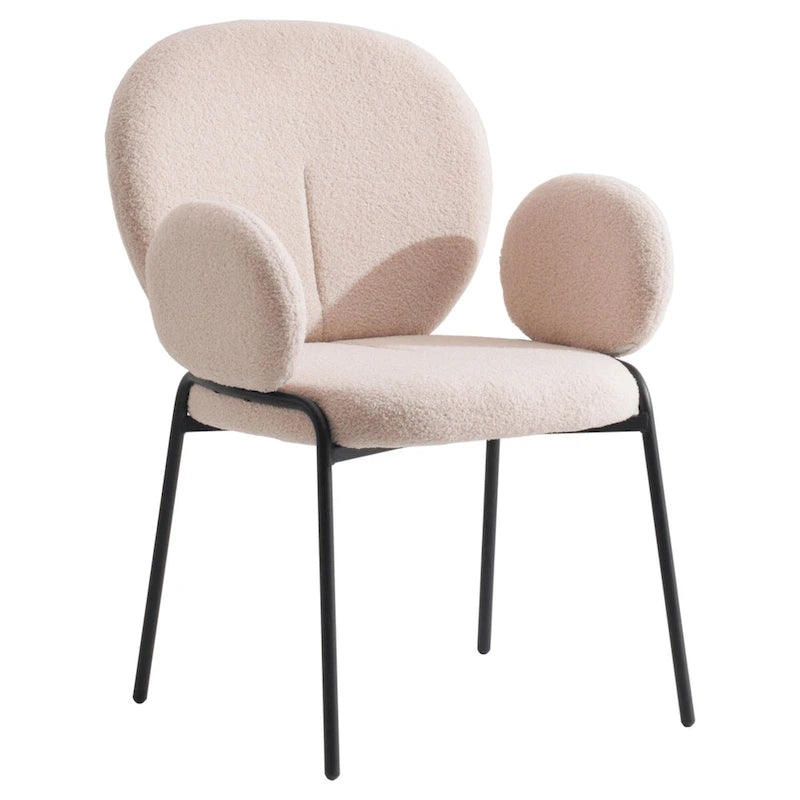 Soft-Cushioned Wrought Iron Dining Chair