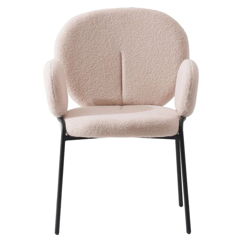 Soft-Cushioned Wrought Iron Dining Chair