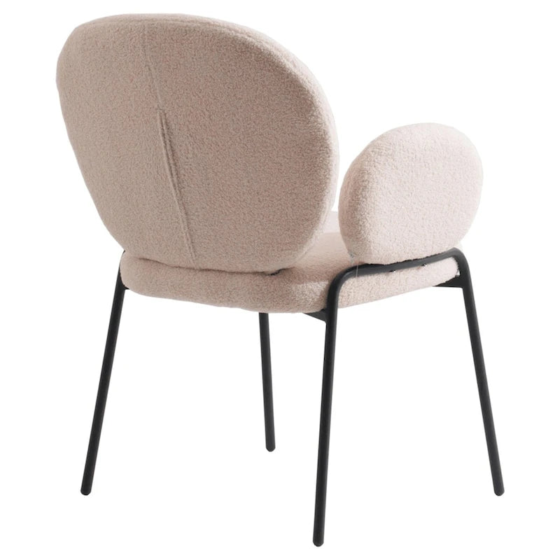 Soft-Cushioned Wrought Iron Dining Chair