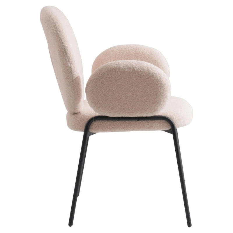 Soft-Cushioned Wrought Iron Dining Chair