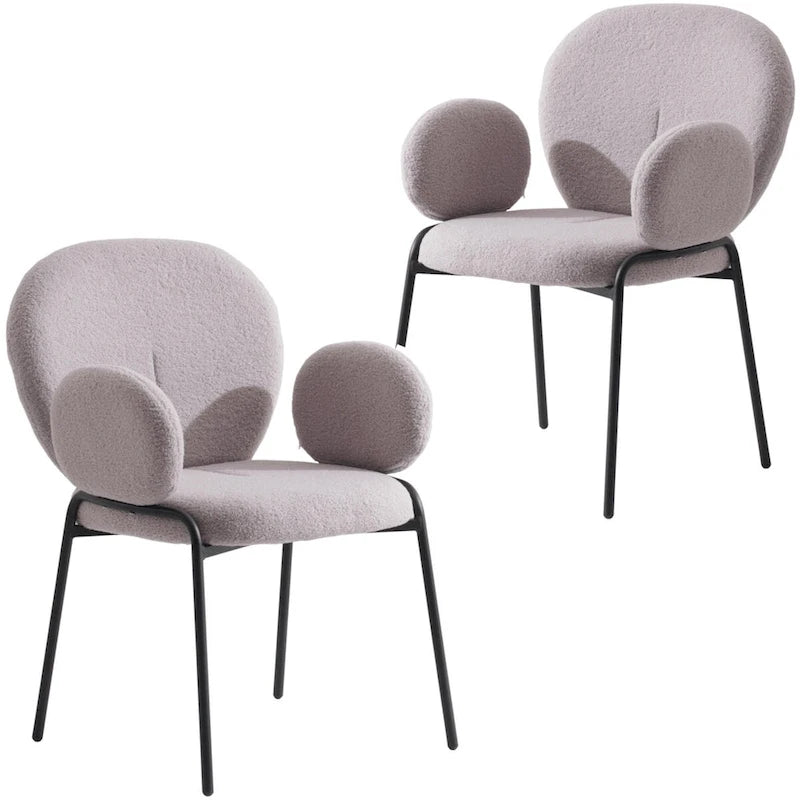 Soft-Cushioned Wrought Iron Dining Chair