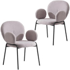 Soft-Cushioned Wrought Iron Dining Chair