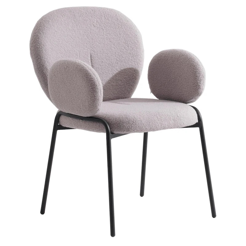 Soft-Cushioned Wrought Iron Dining Chair