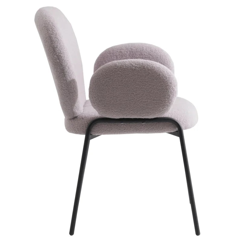 Soft-Cushioned Wrought Iron Dining Chair