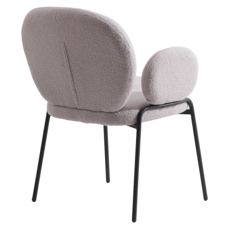 Soft-Cushioned Wrought Iron Dining Chair