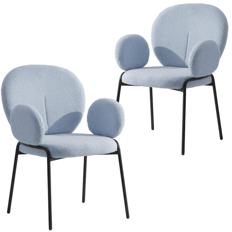 Soft-Cushioned Wrought Iron Dining Chair