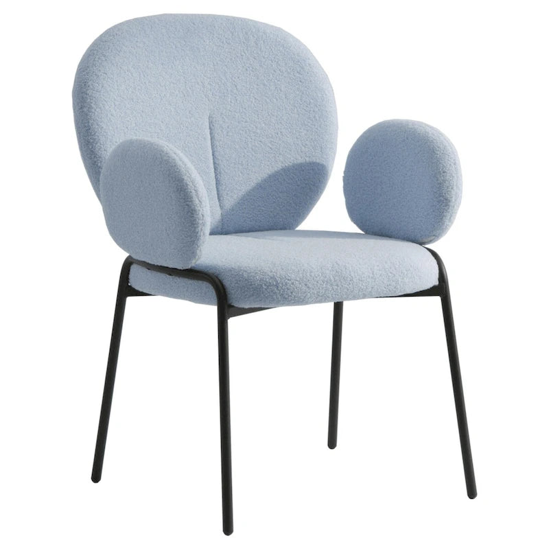 Soft-Cushioned Wrought Iron Dining Chair