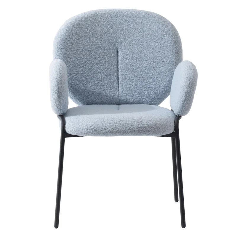 Soft-Cushioned Wrought Iron Dining Chair