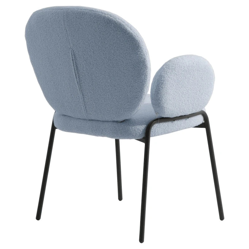 Soft-Cushioned Wrought Iron Dining Chair