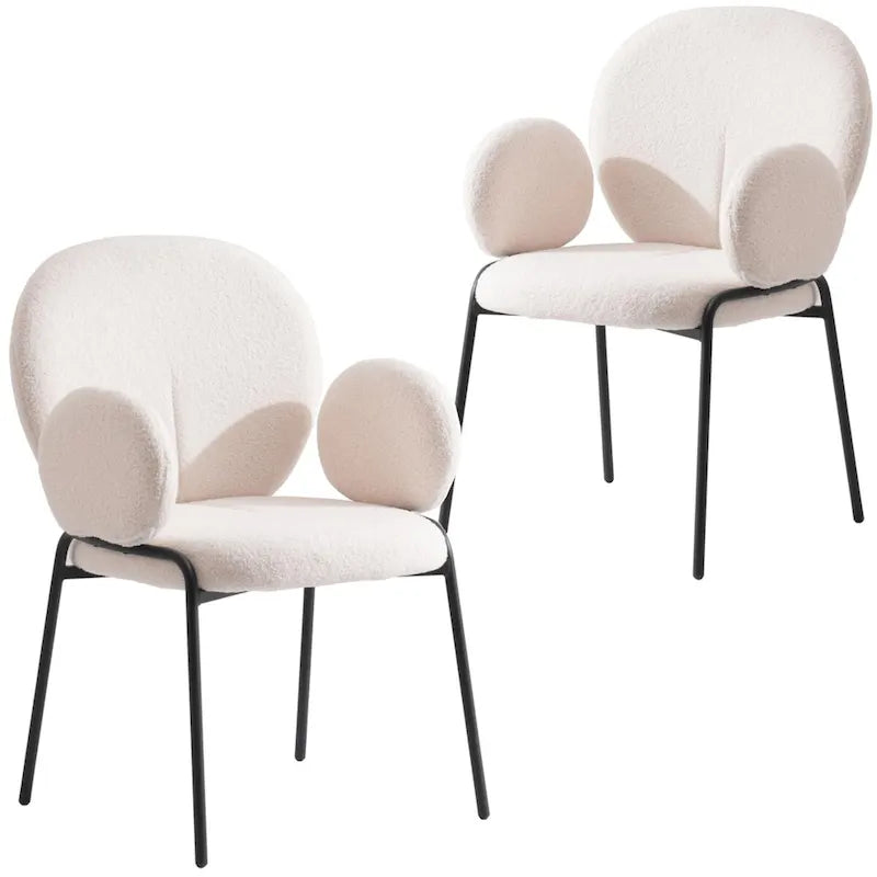 Soft-Cushioned Wrought Iron Dining Chair