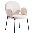Soft-Cushioned Wrought Iron Dining Chair