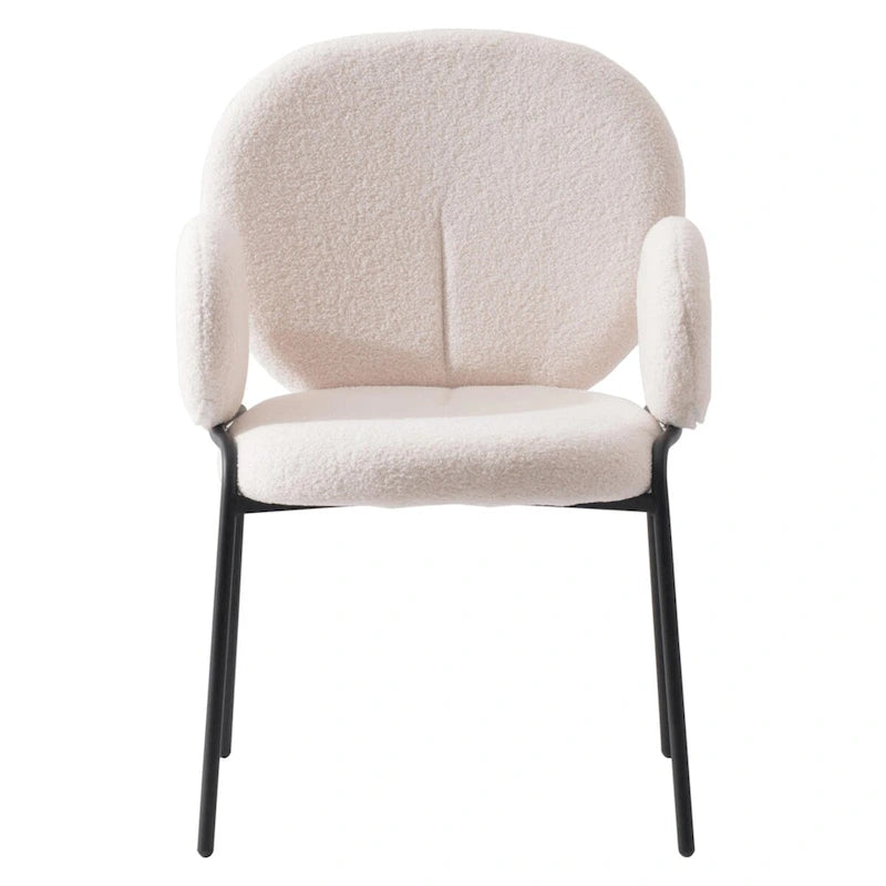 Soft-Cushioned Wrought Iron Dining Chair