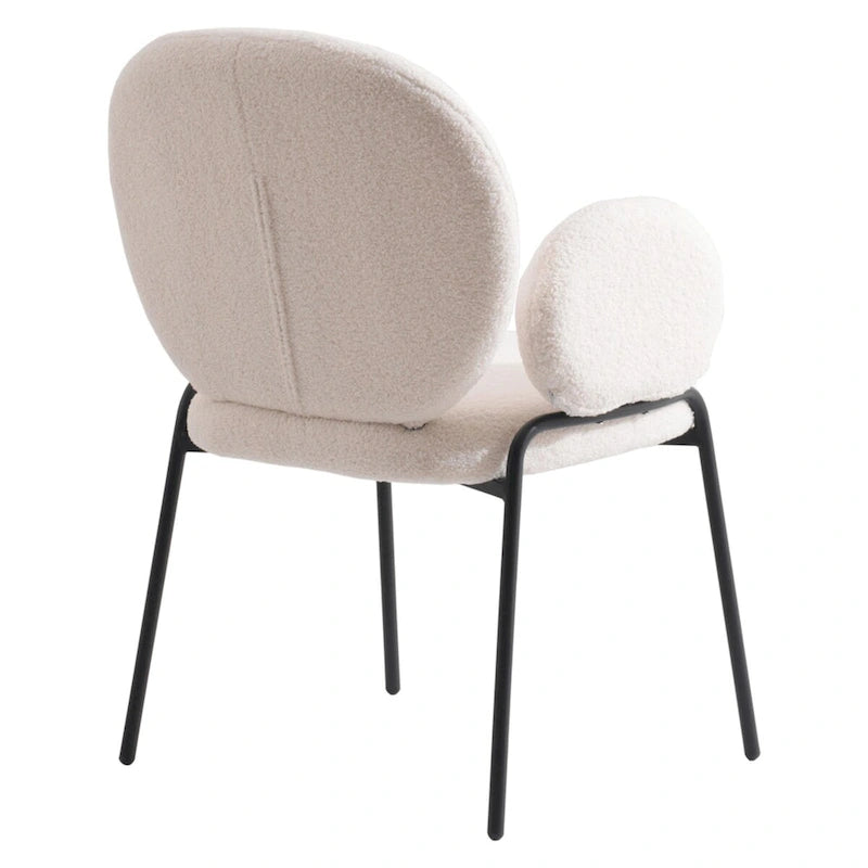 Soft-Cushioned Wrought Iron Dining Chair