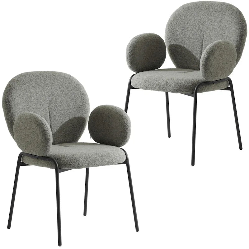 Soft-Cushioned Wrought Iron Dining Chair